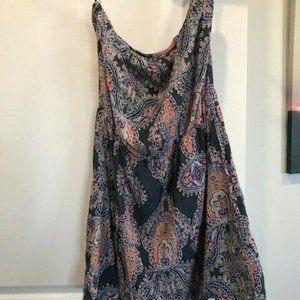 GAP COTTON MULTI COLOR FLORAL EMPIRE WAIST DRESS